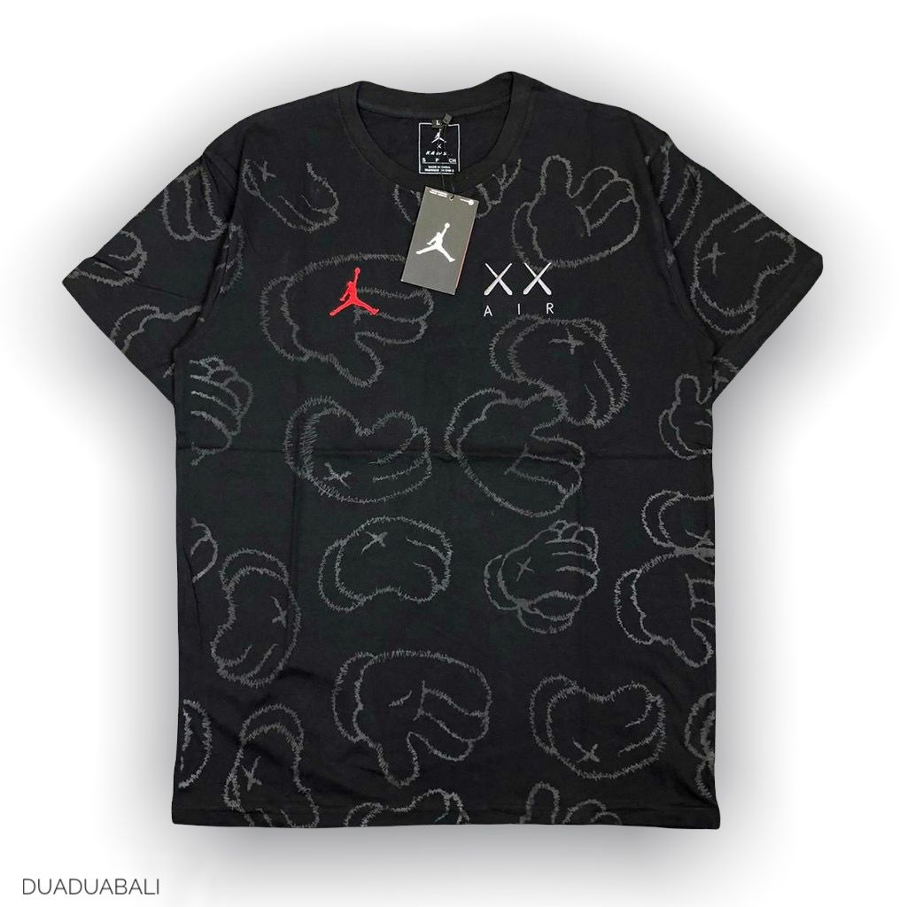 T-SHIRT KAOS JORDAN KAWS BLACK AUTHENTIC ORIGINAL BESTSELLER KAOS DISTRO KAOS PREMIUM DUADUABALI