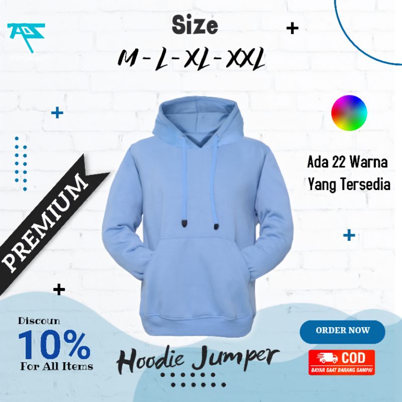 Hoodie Oversize Pria Wanita Polos Couple Pasangan Tebal Murah Jumbo XXL Kekinian Jumper