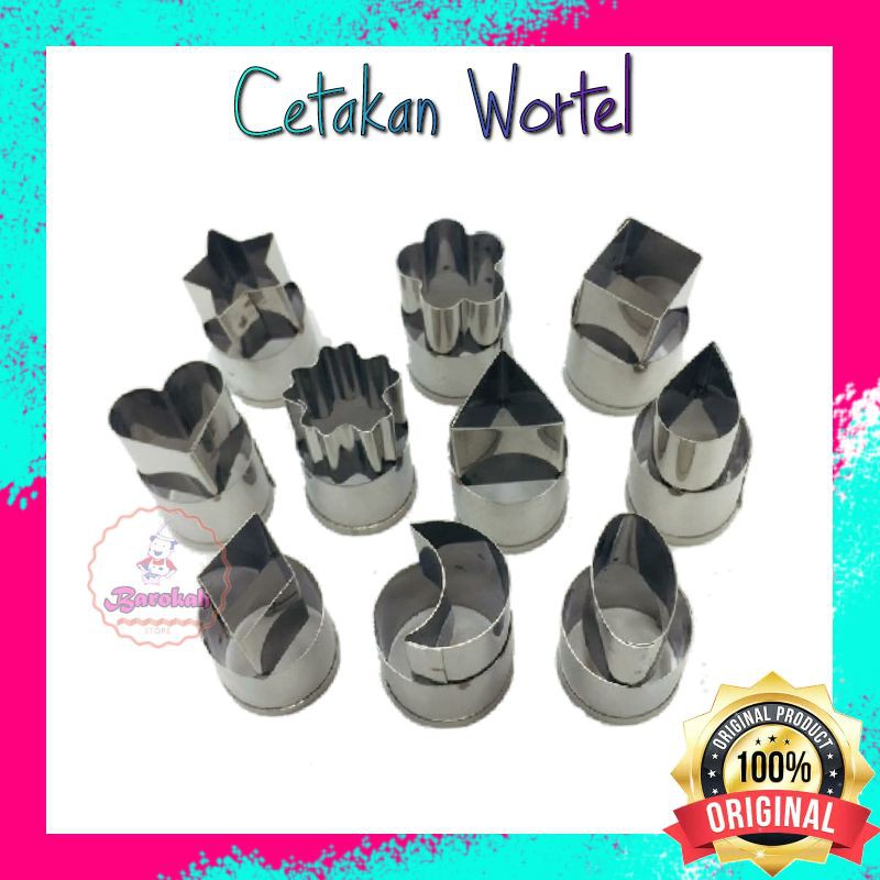 Cetakan Wortel / Cetakan buah / Pemotong Wortel motif