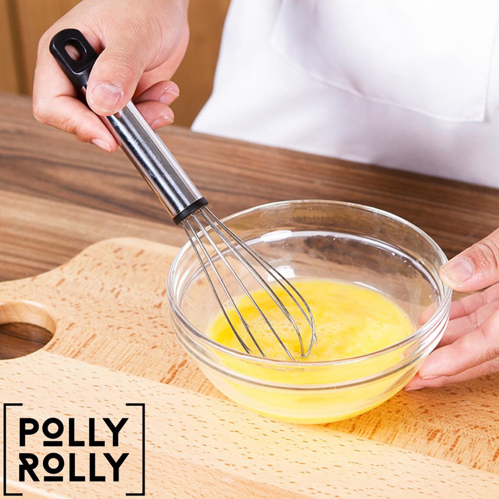 POLLYROLLY WHISK PENGOCOK TELUR SPIRAL KAWAT STAINLESS 