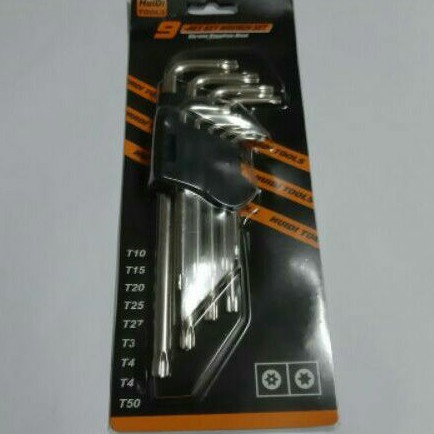 KUNCI L BINTANG SET 9 PCS PENDEK