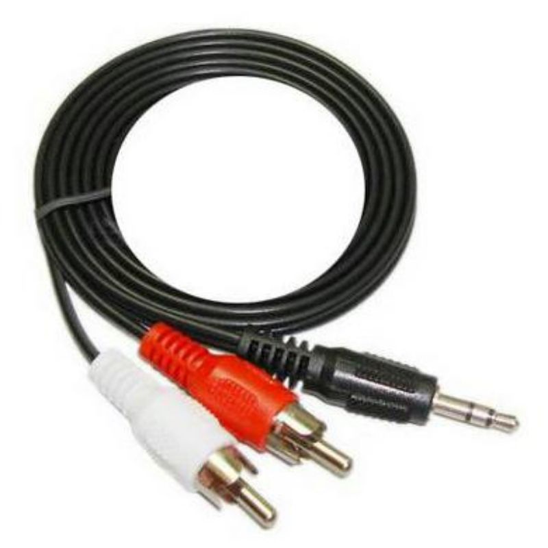 Kabel Audio 2 in 1 to Jack Mini stereo 3.5 Aux 3 Meter dan 1.5 Meter