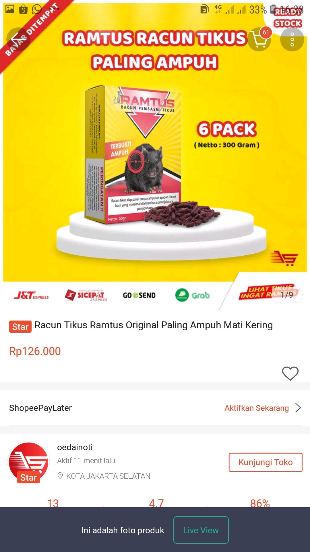 Racun Tikus Ramtus Original Paling Ampuh Mati Kering