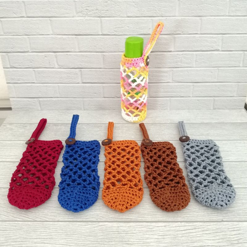 POUCH RAJUT - SARUNG BOTOL HAND SANITIZER 30ML / 60ML / 100ML - SARUNG BOTOL RAJUT - CROCHET POUCH BOTTLE