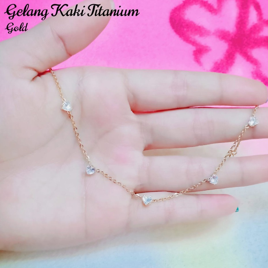 GELANG KAKI TITANIUM 2 LAYER