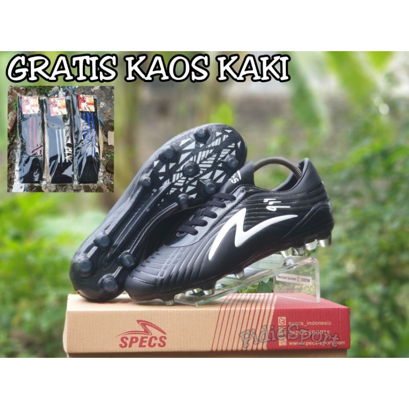 SEPATU SPECS INFINITY FULL BLACK / SEPATU BOLA SPECS FULL BLACK TERBARU