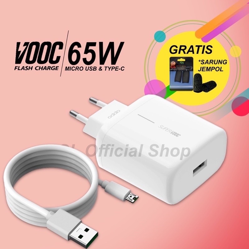 65W CHARGER OPPO VOOC 65W FAST CHARGING ORIGINAL