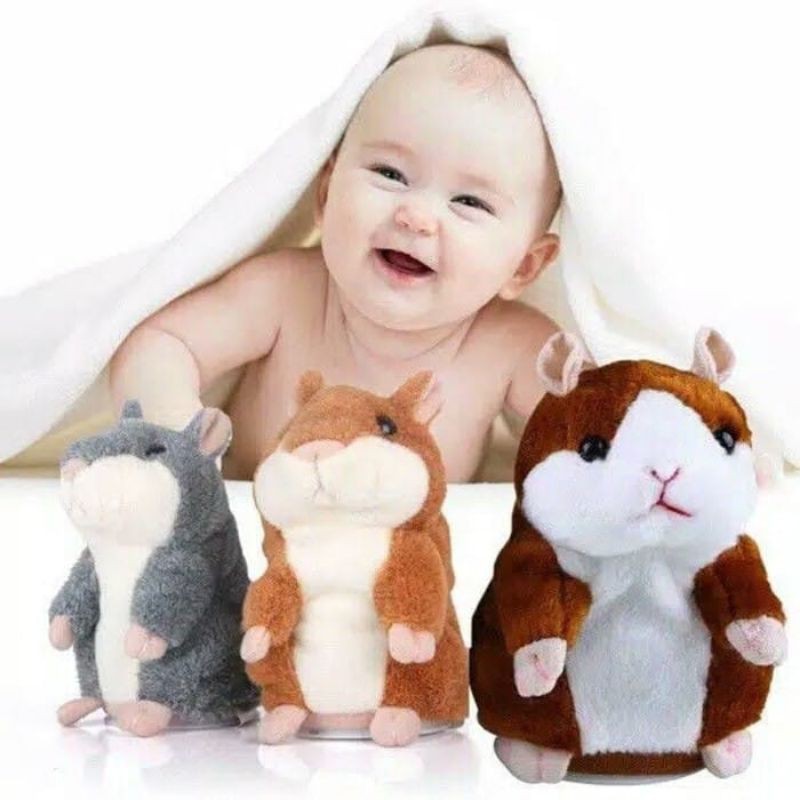 boneka hamster bisa bicara talking hamster mainan anak bayi dan bisa buat kado birthday