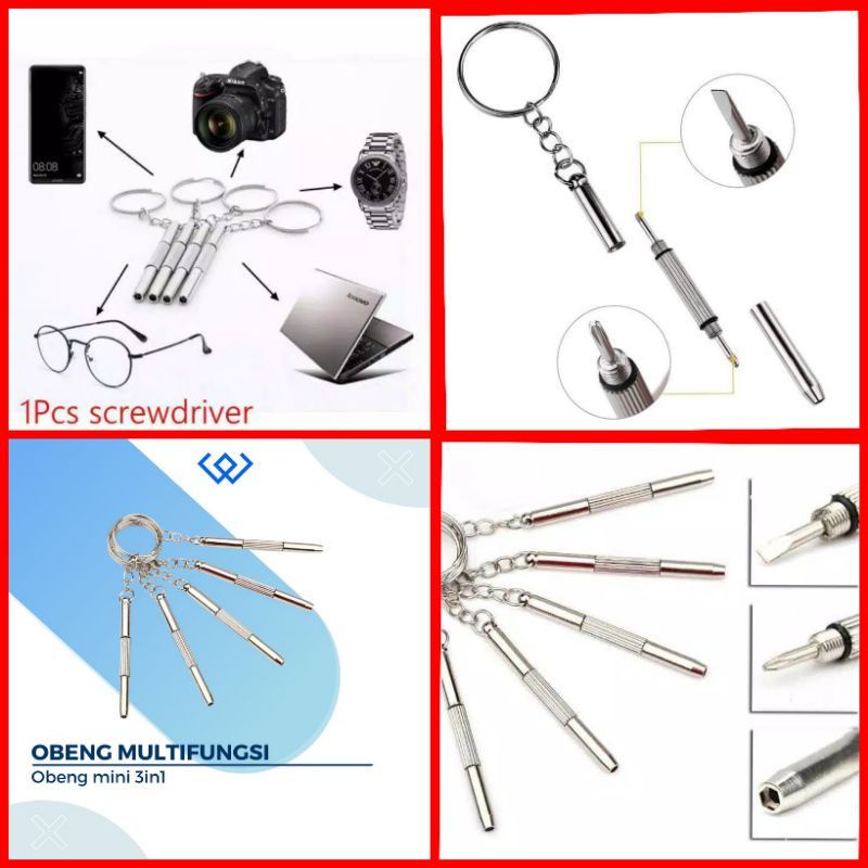 obeng kacamata|obeng kecil serbaguna|obeng 3in1,obeng kacamata multipungsi[harga 1pcs]