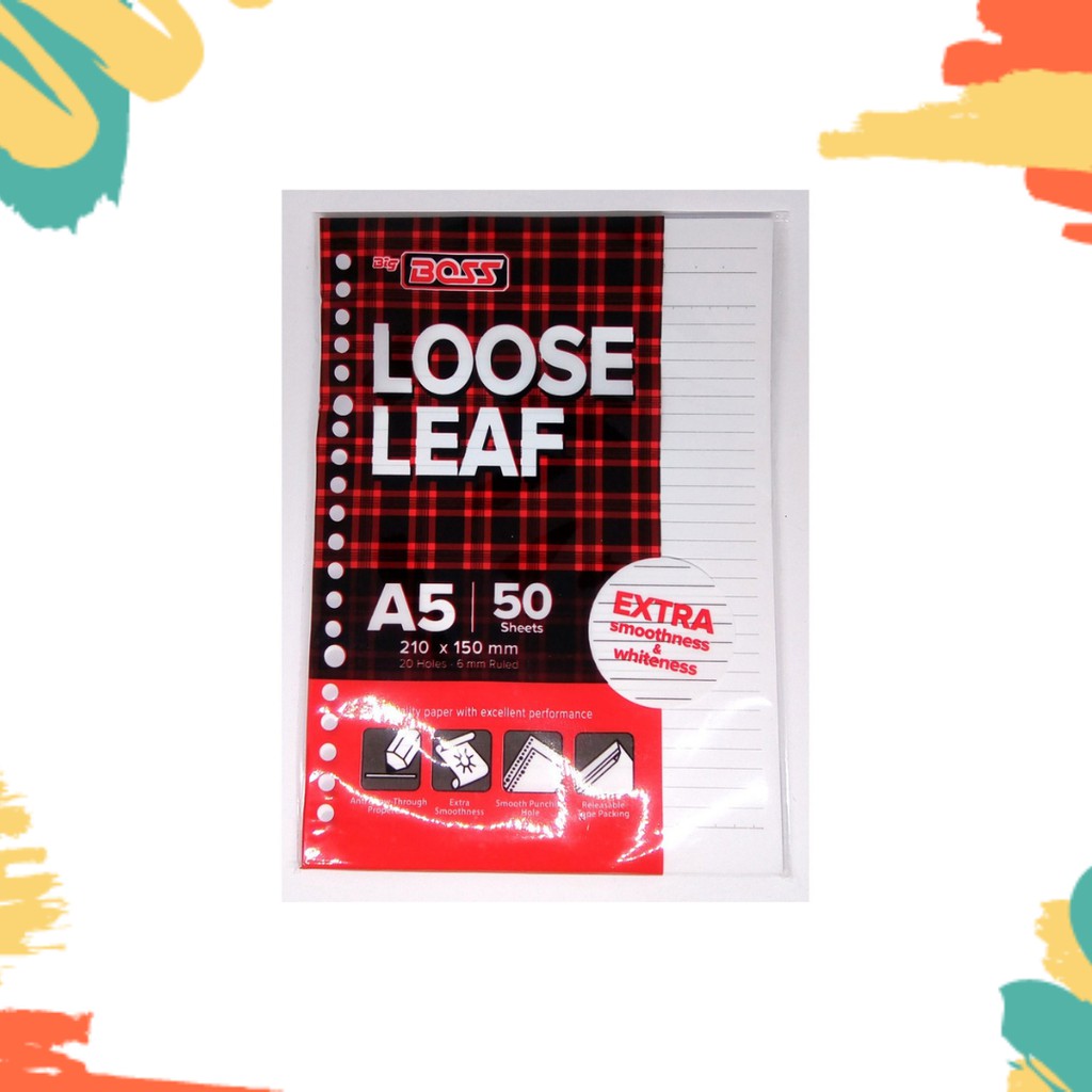 

Loose Leaf Big Boss A5 Polos isi 50 lembar/ISI BINDER UNTUK KULIAH