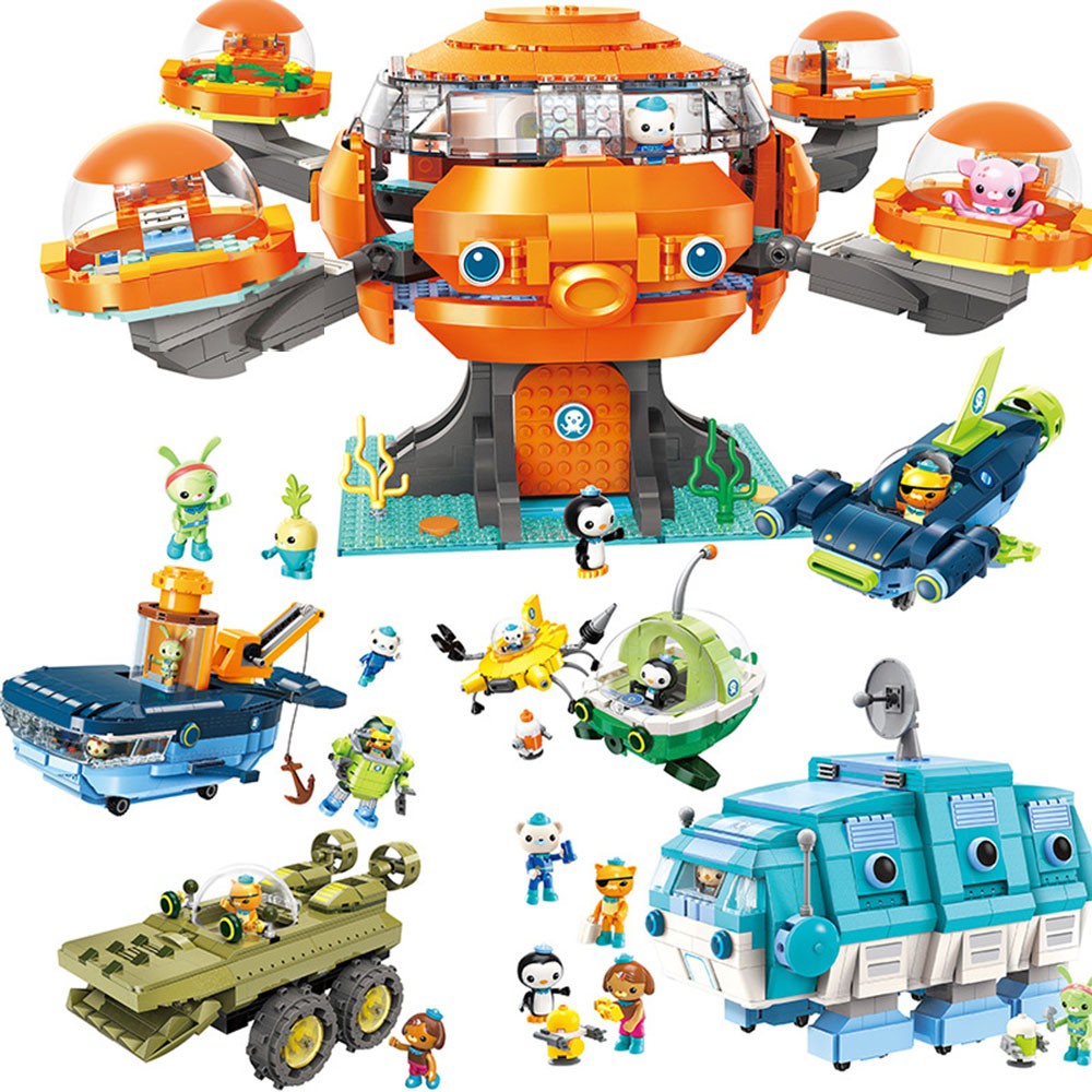 Mainan Lego Les Octonauts Octopod Octopus Playset & Barnacles kwazii peso Inkling Duplo ENLIGHTEN