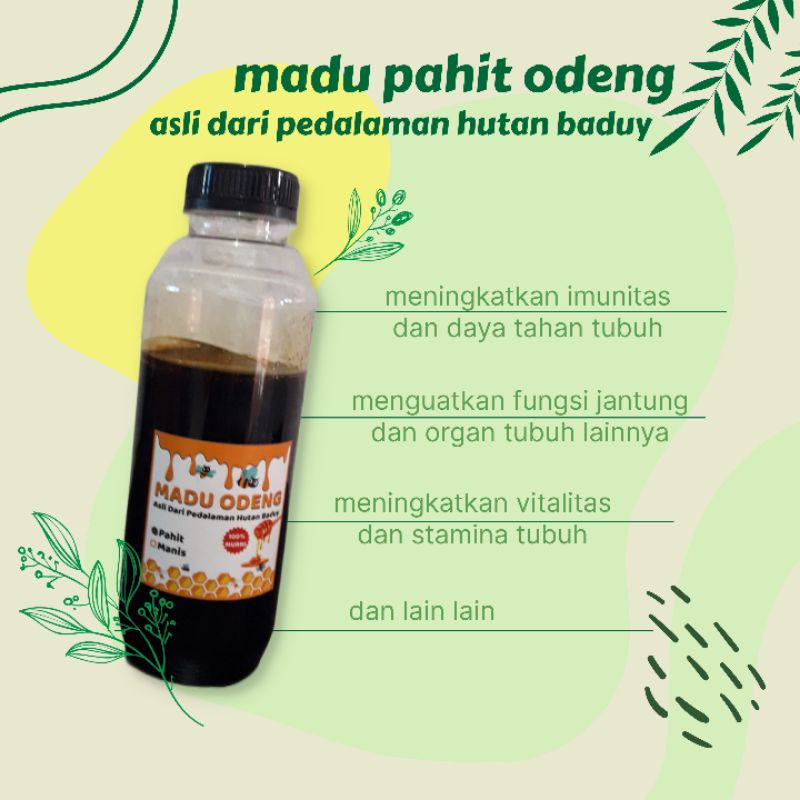

Madu pahit madu murni madu hutan odeng asli baduy 500 gram