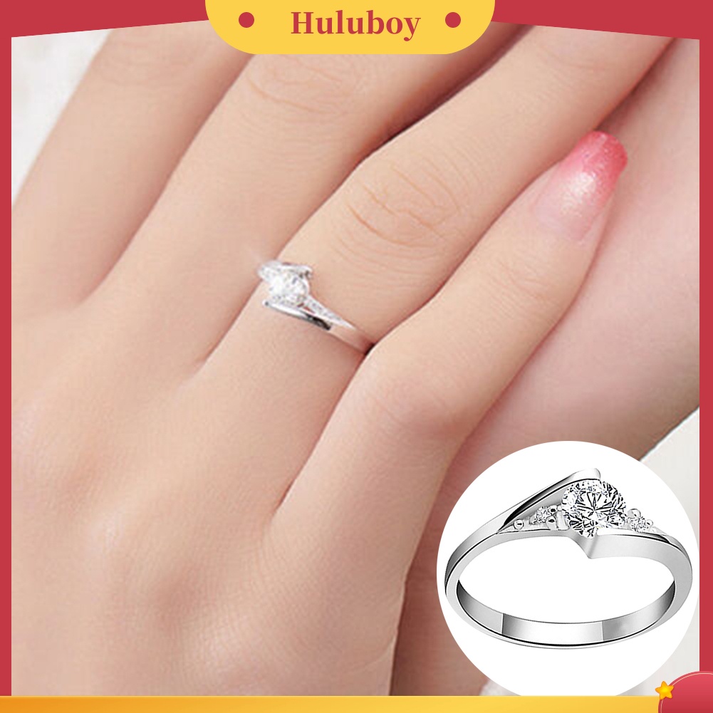 Hu Hu Hu Hu Hu Alat Bantu Pasang Kacamata♡ Cincin Wanita Model Lilit Hias Cubic Zirconiaberlian Imitasi Berkilau Untuk Pernikahanpengantinhadiah