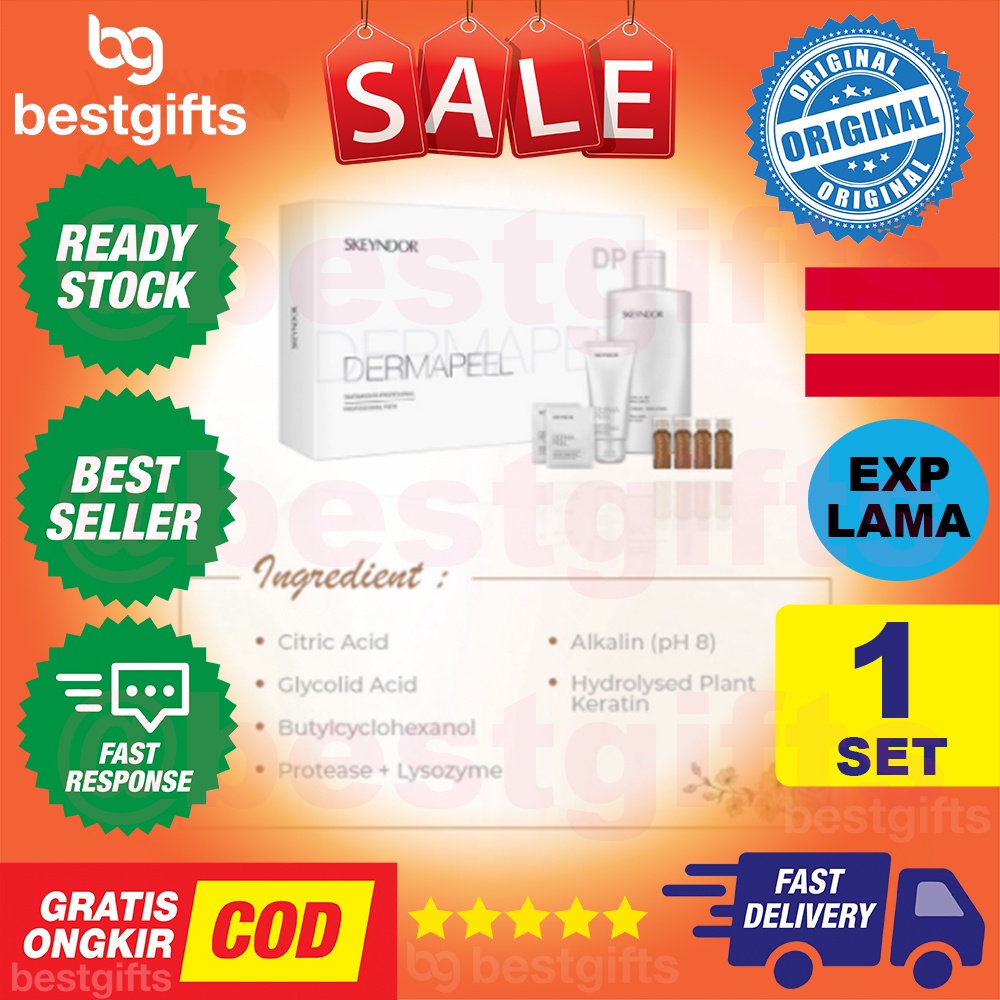SKEYNDOR DERMAPEEL DERMA PEEL PRO PROFESSIONAL PACK MENYAMARKAN KERUT HALUS JERAWAT MELASMA HIPERPIGMENTASI