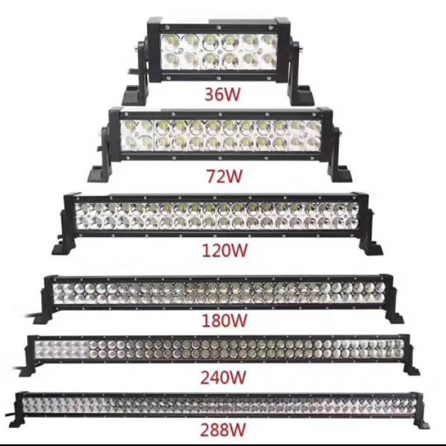 Lampu Tembak 2 Row LED 40 mata 120 watt 58 cm Offroad