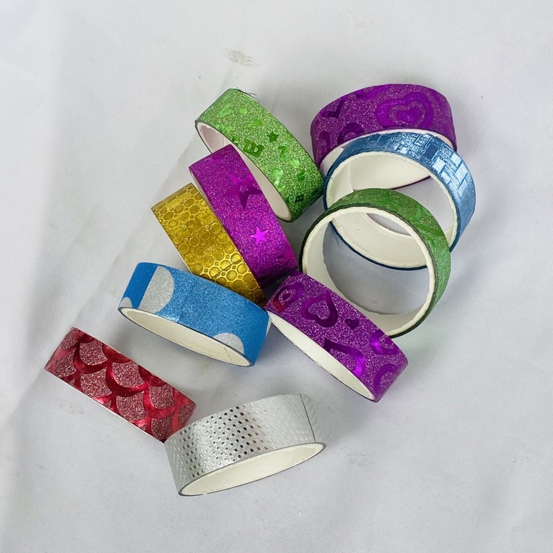 

Selotip/Isolasi Glitter Warna Warni