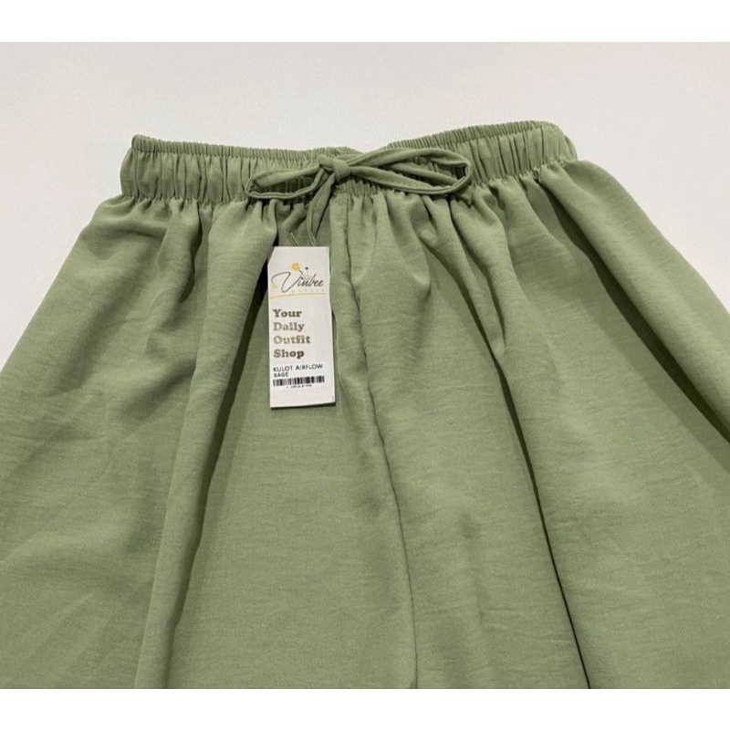 CELANA HIGH WEIST KULOT CRINKLE PREMIUM-MATCHA