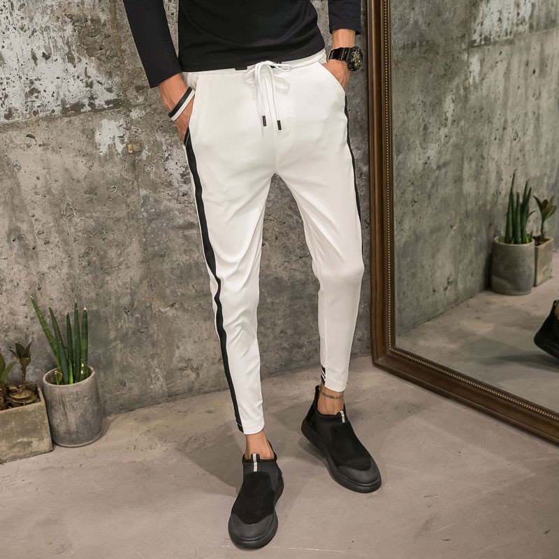 side stripe slim joggers