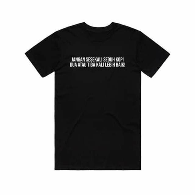 Kaos Baju Combed 30S Distro SEDUH KOPi ngopi polos custom indonesia