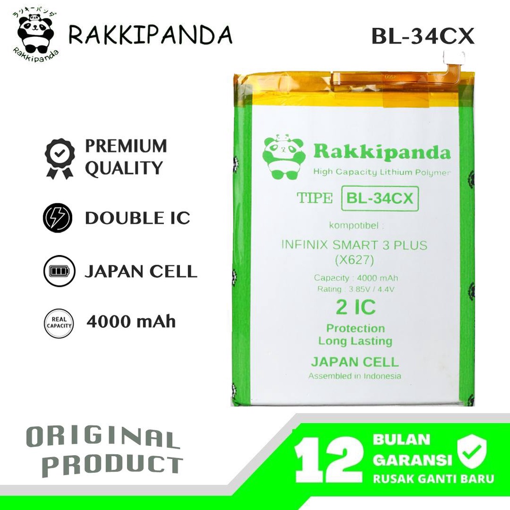 R/K- RakkiPanda - BL-34CX BL34CX BL 34CX Infinix Smart 3 Plus X627 Batre Batrai Baterai