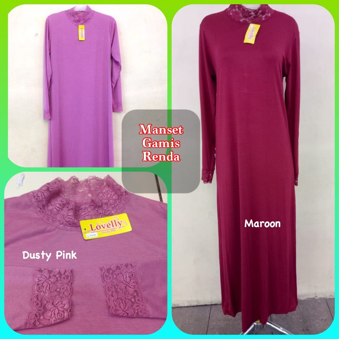 Manset Gamis Renda | Baju Gamis Renda | Dalaman Gamis