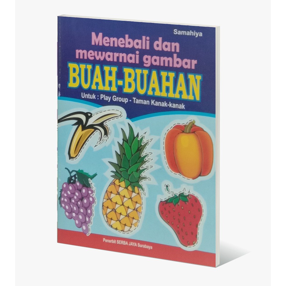 Menebali Dan Mewarnai Gambar Buah Buahan