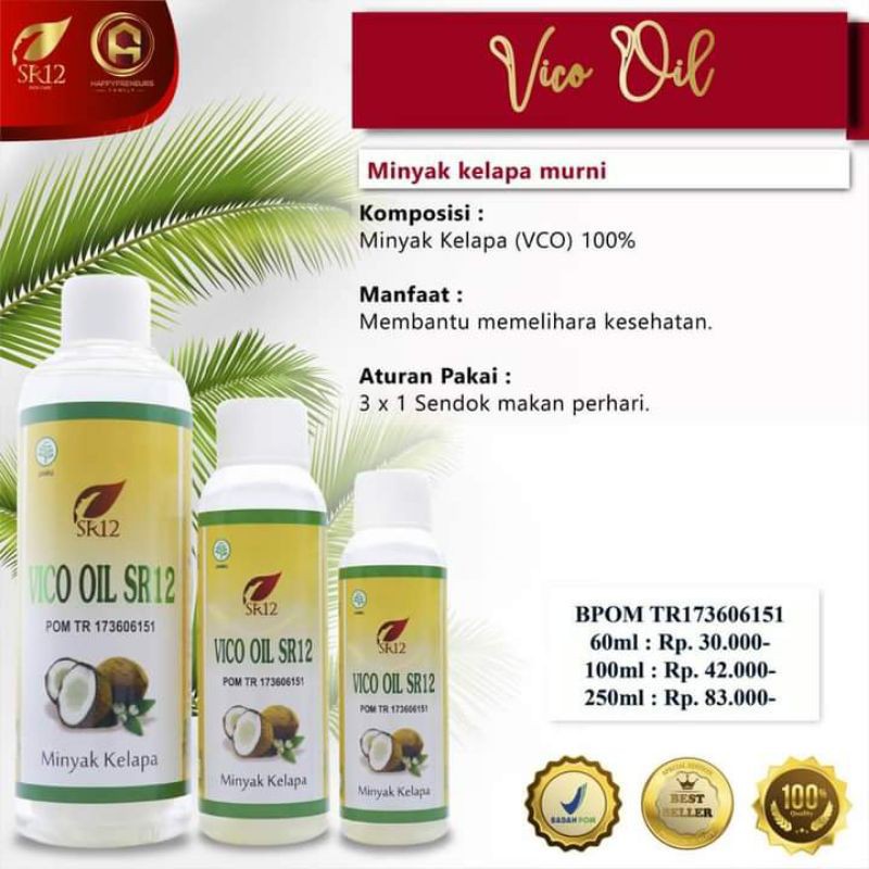 

SR12 VCO Oil 250ml_Virgin Coconut Oil 250ml_Minyak Kelapa Murni