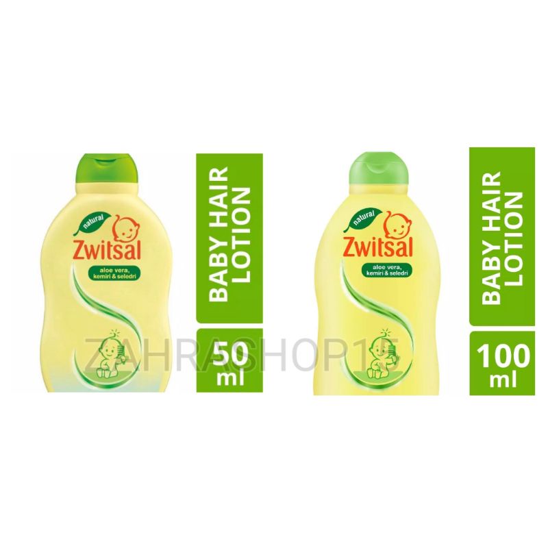 ZWITSAL Natural Baby Hair Lotion Aloe Vera, Kemiri &amp; Seledri 50/100 ml