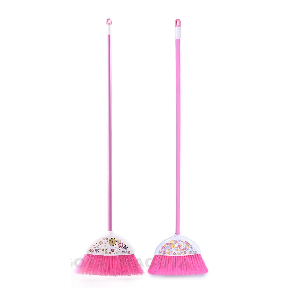 Myhomey Sapu Nilon Bunga Sapu Plastik Warna Sapu Lantai Broom Pink Nagoya 810