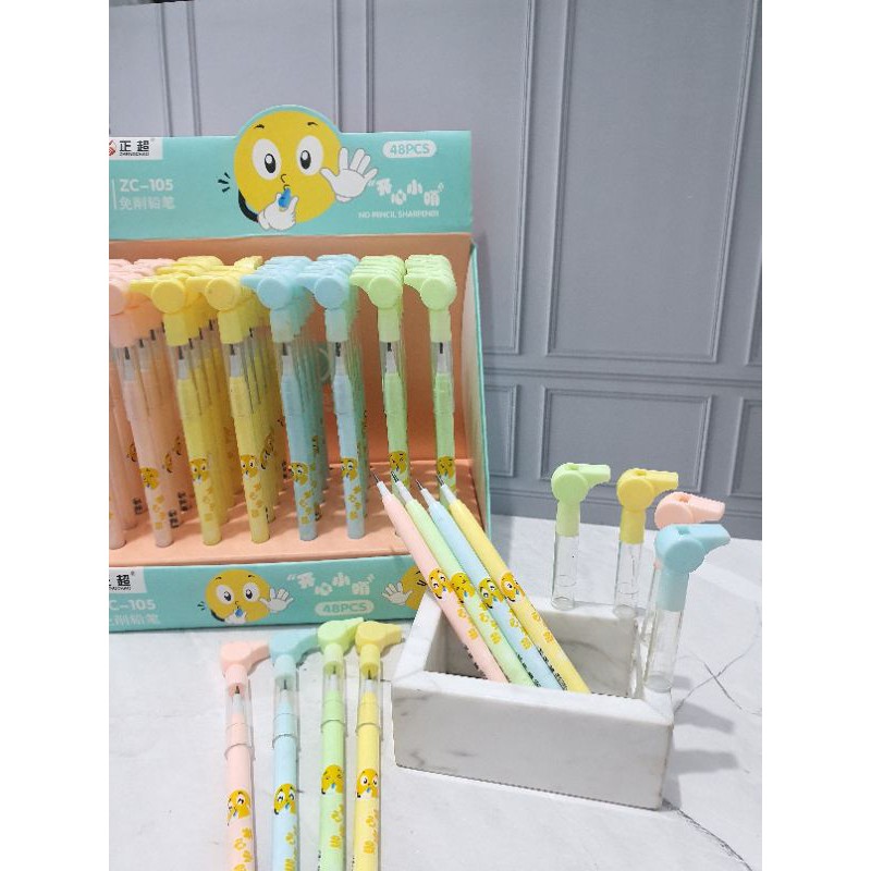 (4pcs) pensil lantu/lantu bensia/pensil cabut lucu/pensil bongkar pasang-Pluit sedang