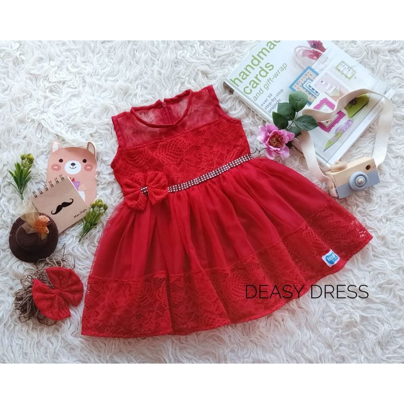 DRESS NATAL ANAK / BAJU NATAL ANAK PEREMPUAN / DEASY DRESS EDISI NATAL / COUPLE IBU DAN ANAK / BROKA
