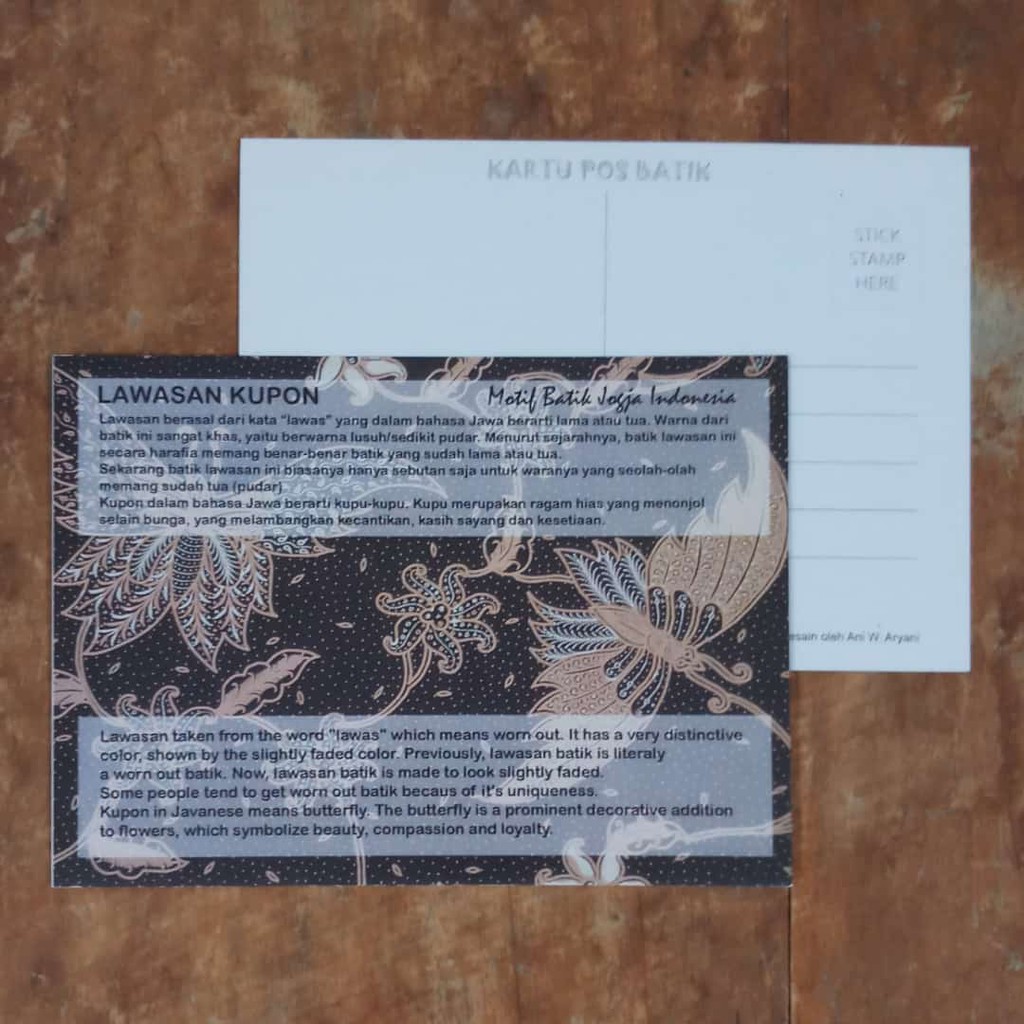 

KARTU POS BATIK POSTCARD MOTIF LAWASAN KUPON