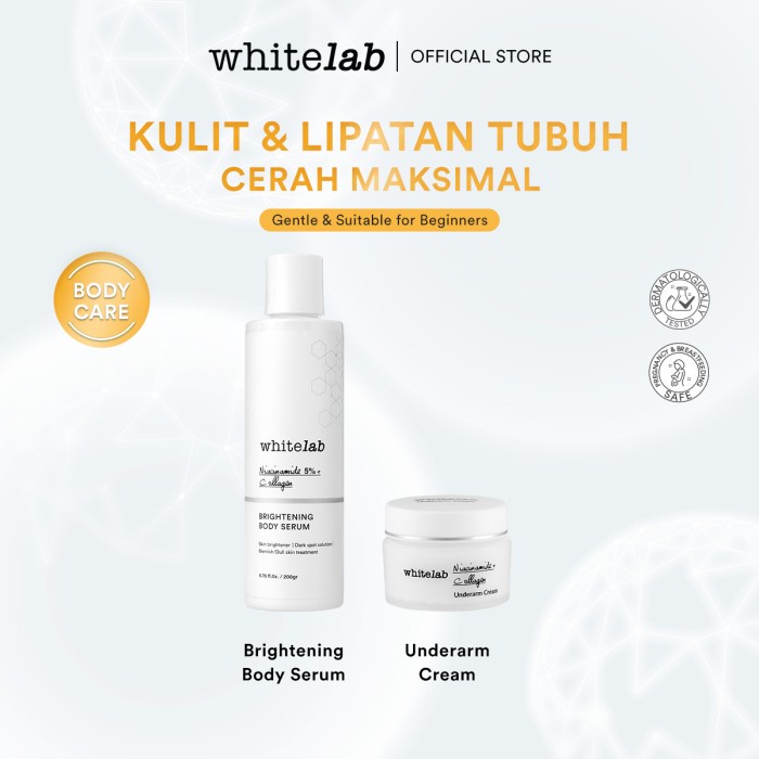 Whitelab Brightening Body Serum + Underarm BPOM Original