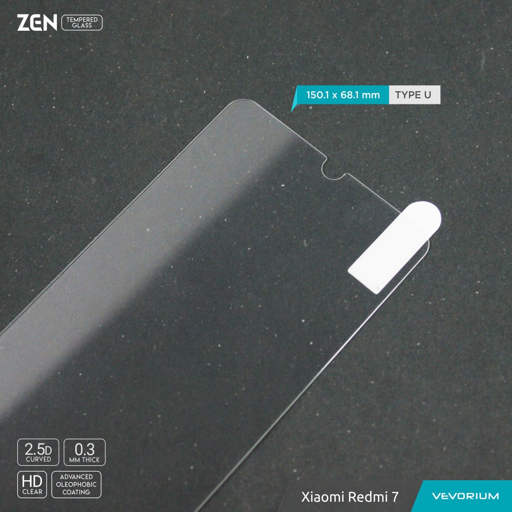 VEVORIUM ZEN 2.5D Clear Xiaomi Redmi 7 Redmi7 Tempered Glass