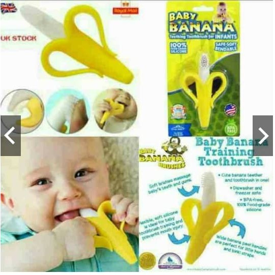 silicone banana toothbrush