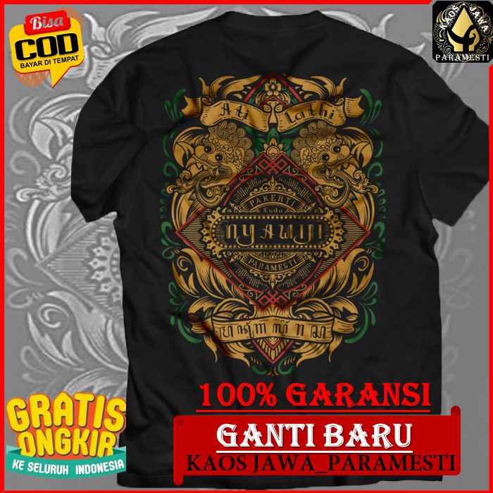 PARAMESTI BAJU KAOS WAYANG AKSARA JAWA PRIA BAJU KAOS DISTRO KEREN ORiGINAL BRANDED PAKAIN FASHION P