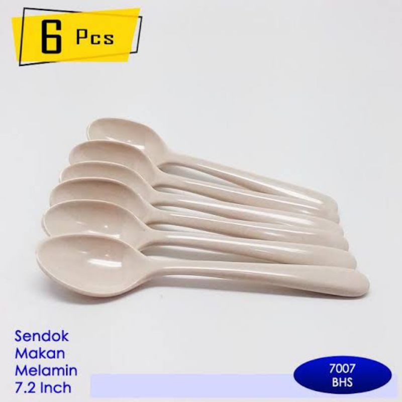 sendok makan onyx melamine brown / cream (6 pcs)