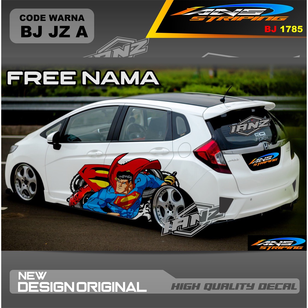 DECAL STIKER MOBIL HONDA JAZZ  AYLA AGYA AVANZA SWIFT YARIS / STIKER MOBIL DECAL MOBIL / STIKER VARIASI MOBIL AGYA AYLA JAZZ SITI CITY / DECAL STIKER MOBIL