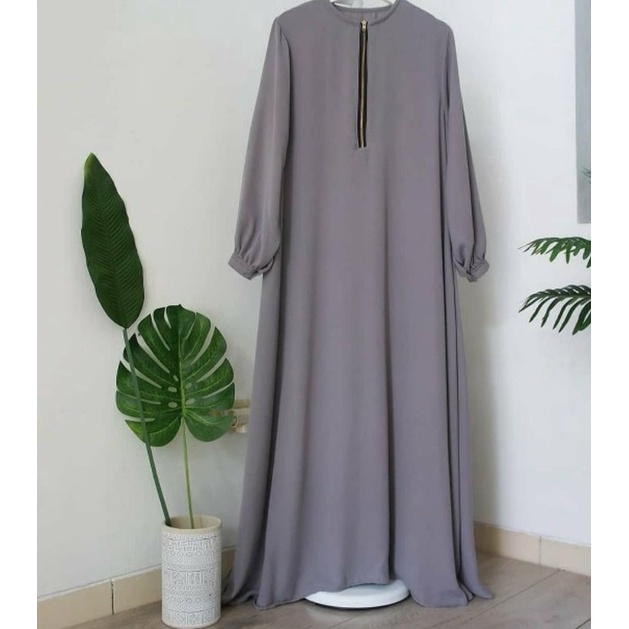 GAMIS RAISA POLOS JUMBO UP TO LD 140 BAHAN MOSCRAPE HALUS-Raisa Abu