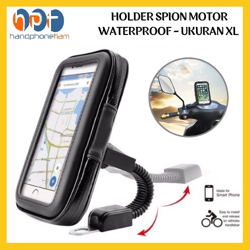 Holder Motor Spion Waterproof Size XL Motorcycle Case Bracket Hp Anti Air