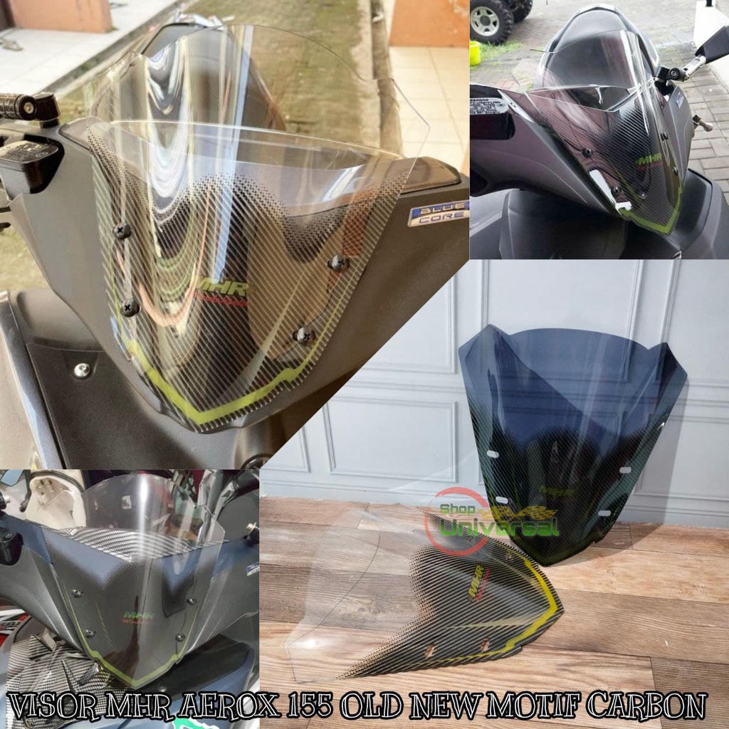 VISOR MHR MOTIF CARBON OLD DAN NEW YAMAHA AEROX 155 2017-2021 VISOR AEROX 155 MHR CARBON