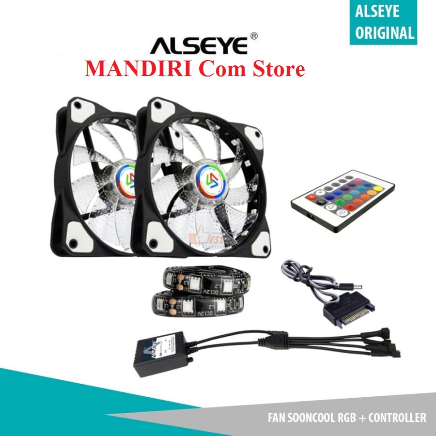 Alseye Fan Case SoonCool RGB + CONTROLLER SET CLS-200 ORIGINAL - 2 Pcs