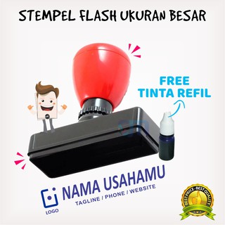  Stempel  Lunas Stempel  Flash tanpa bantalan uk 1 3 x 4 