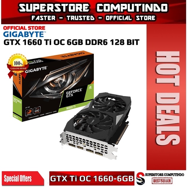 VGA Gigabyte GTX 1660 Ti OC /GTX1660 Ti OC 6GB DDR6--GV-N166TOC-6GD