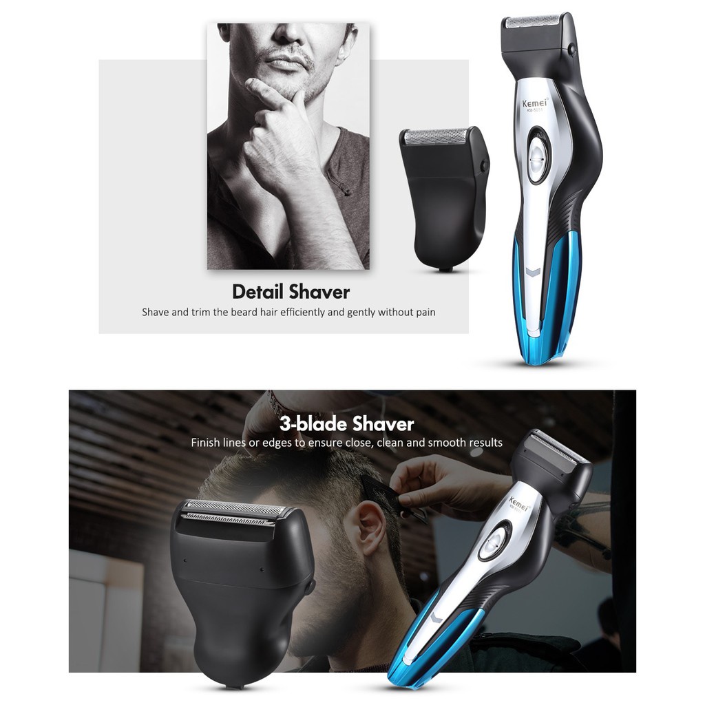 KEMEI KM-5031 - 11 in 1 Waterproof Rechargeable Electric Hair Clipper - Alat Cukur Elektrik