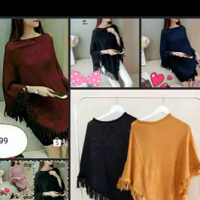 Sweater wanita poncho#
