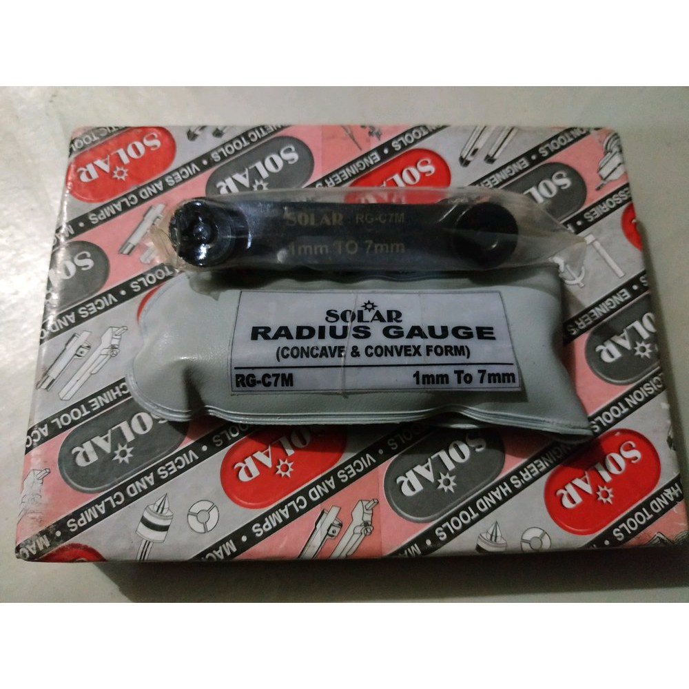 SOLAR Radius Gauge Concave & Convex Form - Mal Radius Gauge RG-C7M Pengukur Radius 1 - 7 mm