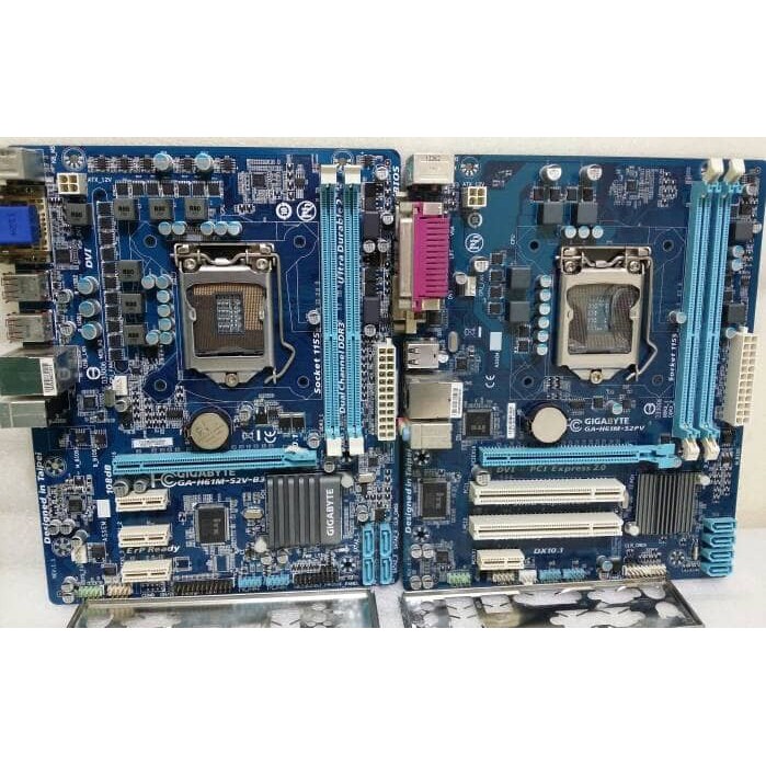 Motherboard Mainboard Mobo LGA 1155 H61 Gigabyte + Core i5 2400 + Fan