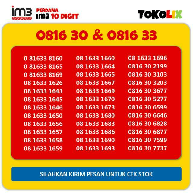 IM3 Ooredoo 10 Digit Cantik 17