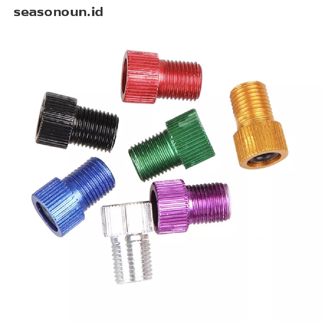 (seasonoun) 6pcs Adapter Converter Pentil PRESTA Ke SCHRADER Bahan Aluminum Untuk Ban Sepeda